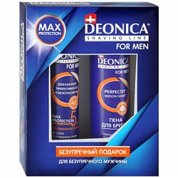 Подарочный набор Deonica For Men 5 protection (дезодорант-спрей + пена для бритья)