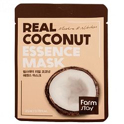 Тканевая маска для лица FarmStay Real Essence кокос 23 мл