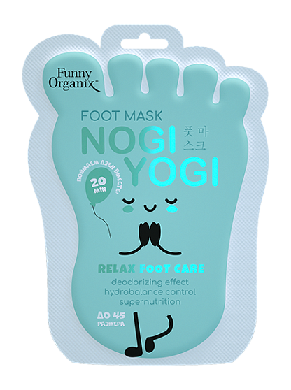 
                                Тканевая маска для ног Funny Organix Nogi Yogi Ультрасмягчающая 40 г