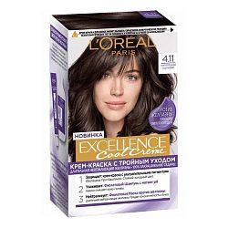 Краска для волос L'Oreal Excellence Creme 4.11 Каштановый 192 мл