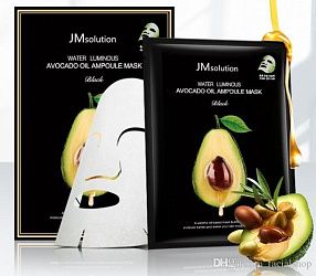 Тканевая маска для лица JM Solution ампульная с маслом авокадо 30 г