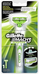 Станок бритвенный Gillette MACH3 Sensitive с 1 сменной кассетой