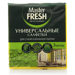 Master FRESH Универсальные салфетки для уборки (вискоза) 3 шт