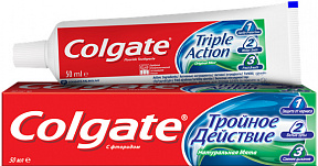 Зубная паста COLGATE Тройное действие 50мл Топ