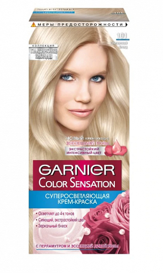 
                                Крем-краска для волос Garnier Color Sensation Роскошный Цвет 101 Серебристый блонд 110мл