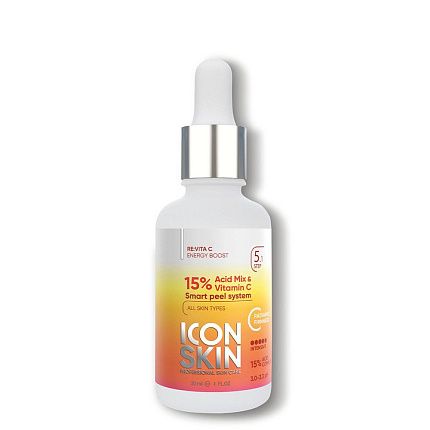 
                                Пилинг для лица Icon Skin Re:Vita C Energy Boost 15% комплекс кислот с витамином C Step 5.1 30 мл