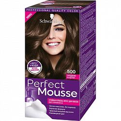 Краска - мусс для волос Schwarzkopf Perfect Mousse 500 Средний Каштан 35 мл