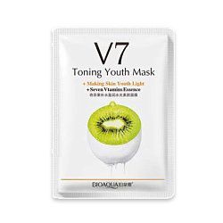 Тканевая маска для лица BioAqua V7 с комплексом витаминов и экстрактом киви 30 г
