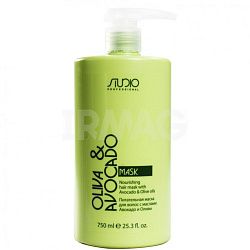 Маска для волос Kapous Studio Professional Olive and Avocado Питательная 750 мл