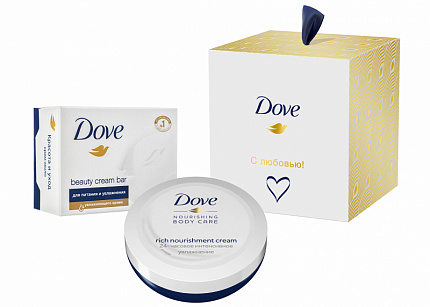 
                                Подарочный набор Dove С любовью для вас (крем 75 мл + мыло 100 г)