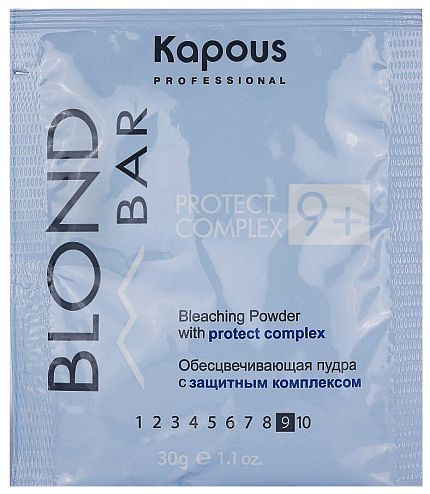 
                                Пудра для волос Kapous Professional Blond Bar обесцвечивающая с защитным комплексом 9+ 30 г