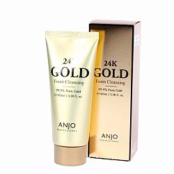 Пенка для умывания Anjo Professional увлажняющая с экстрактом 24-каратного золота 100 мл