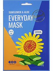 DEARBOO. Тканевая маска с экстрактом подсолнуха и алоэ SUNFLOWER & ALOE EVERYDAY 27 мл.
