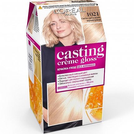 
                                Краска для волос L'Oreal Casting Creme Gloss 10.21 светло-русый перламутровый 160 мл