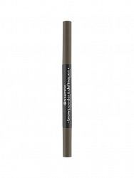 Карандаш и пудра для бровей Essence 2 в 1 Brow Powder & Define Pen 03 Cool Dark Brown