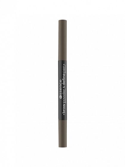 
                                Карандаш и пудра для бровей Essence 2 в 1 Brow Powder & Define Pen 03 Cool Dark Brown