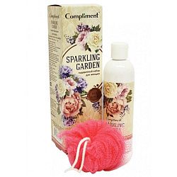 Подарочный набор Compliment Sparkling Garden №1361 (гель для душа + мочалка)