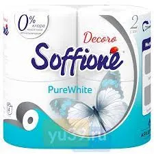 Туалетная бумага Soffione Pure White 2 слоя 4 рулона